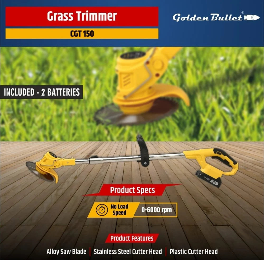 Cordless grass Trimmer Machine - CGT 150 - Golden Bullet
