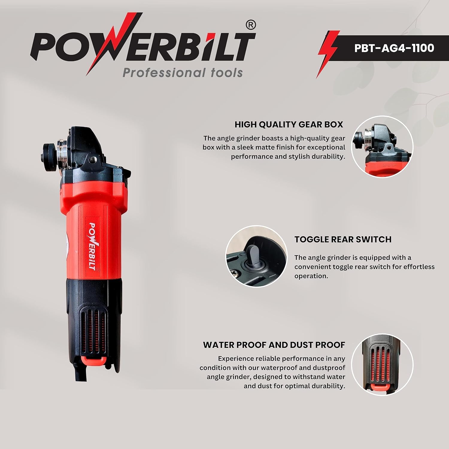 POWERBILT ANGLE GRINDER