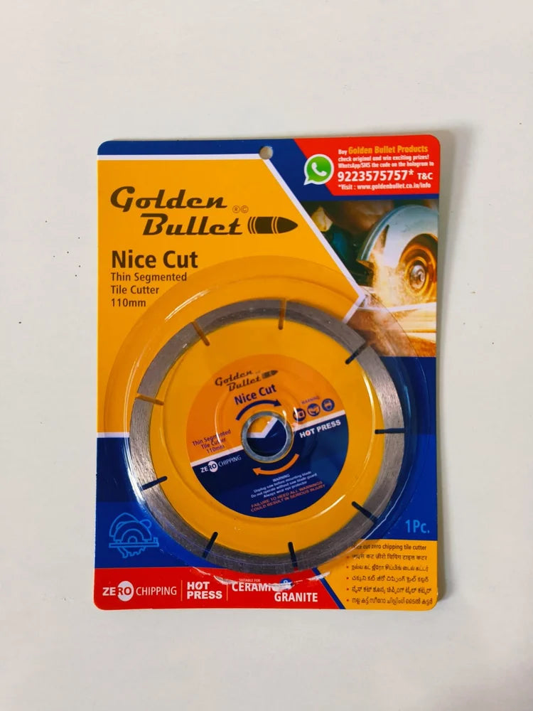 GOLDEN BULLET NICE CUT THIN SEGMENTED TILE CUTTER 110MM