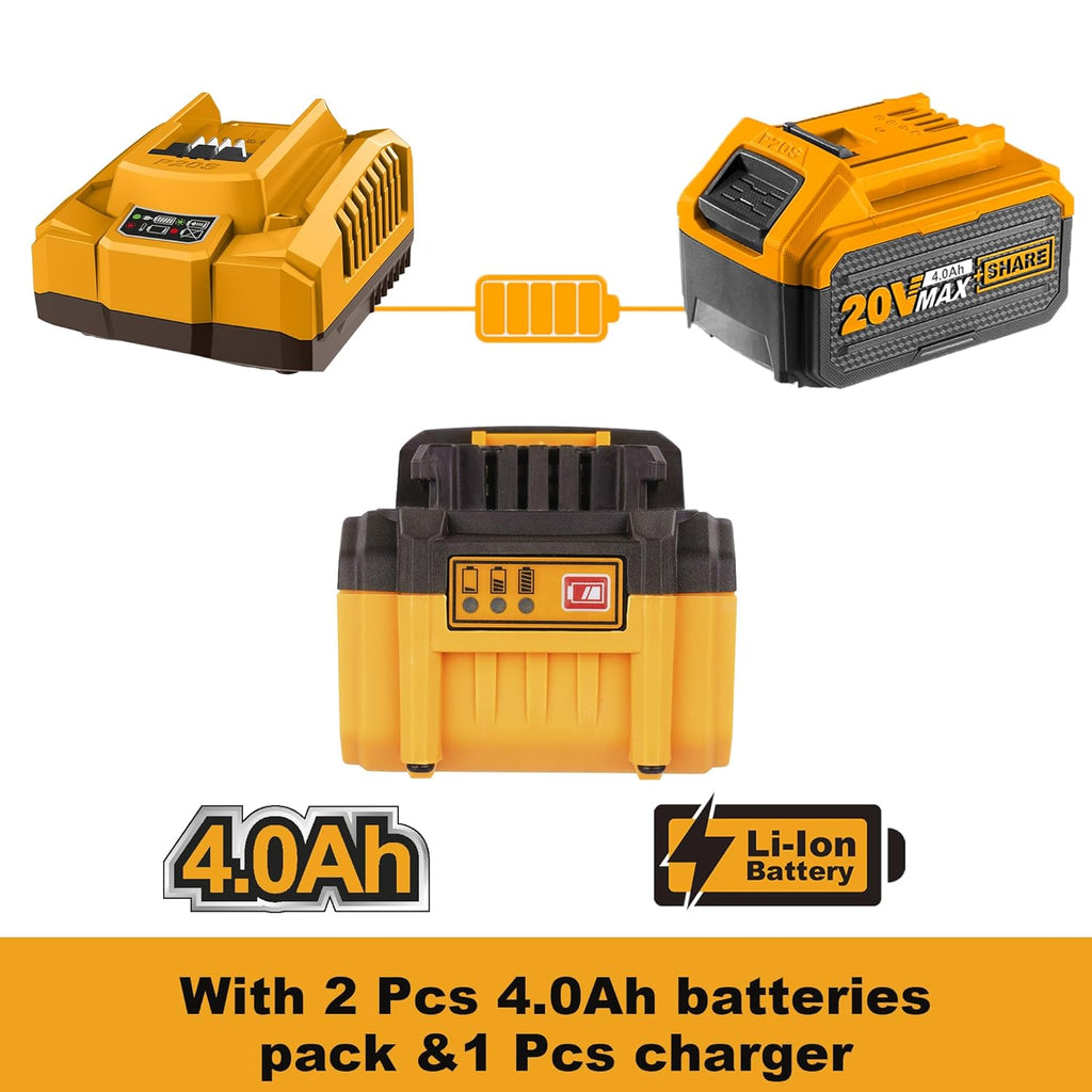 INGCO LITHIUM -ION CORDLESS 3 PCS COMBO KIT 20V