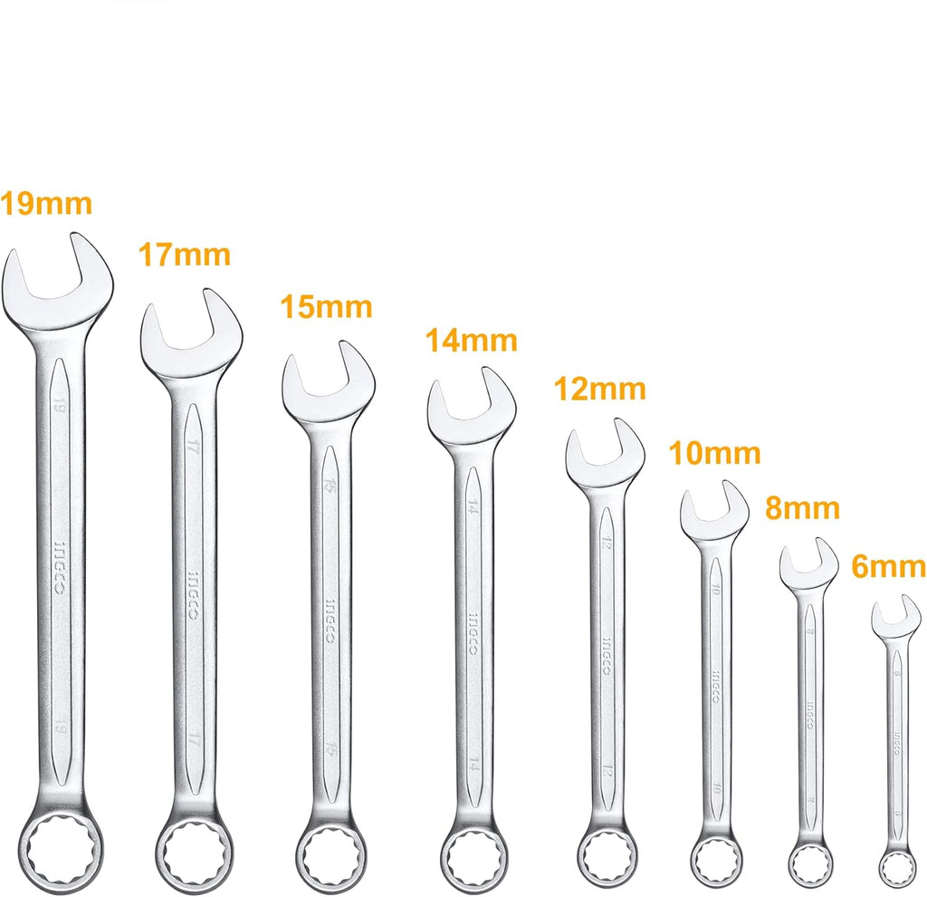 INGCO COMBINATION SPANNER SET 8 PCS