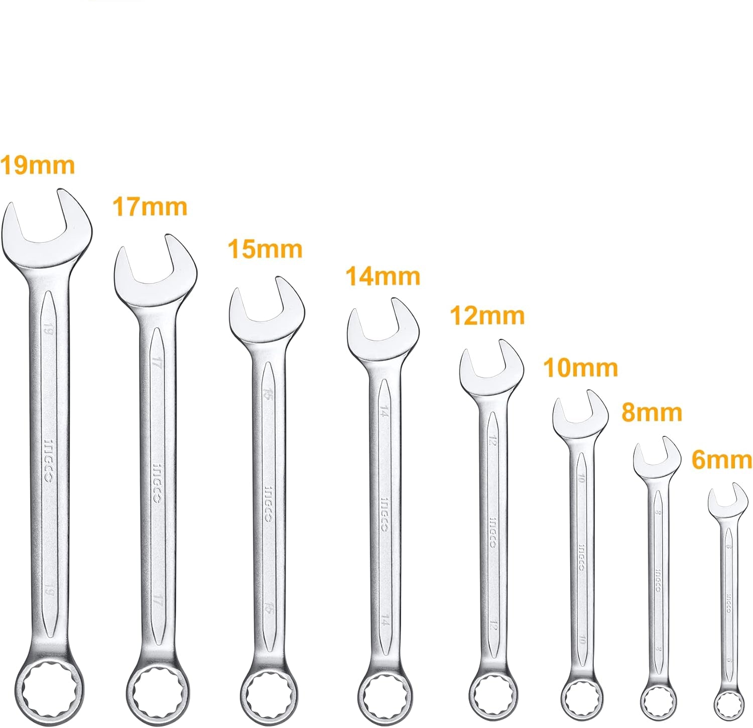 INGCO COMBINATION SPANNER SET 8 PCS