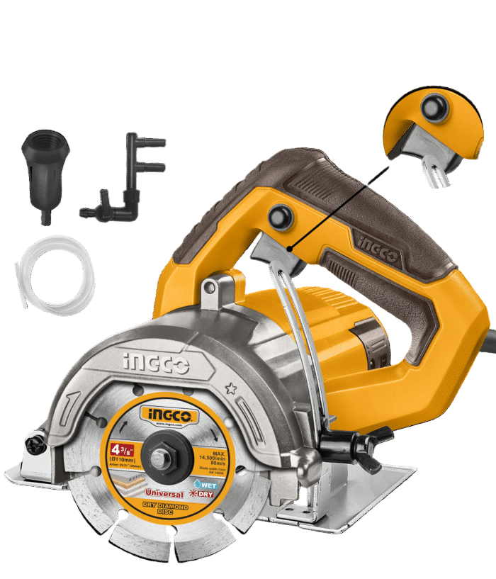 Ingco 110mm (4-3/8") 1400 Watt Marble Cutter With Cutting Disc, 13000 RPM (MC140068)