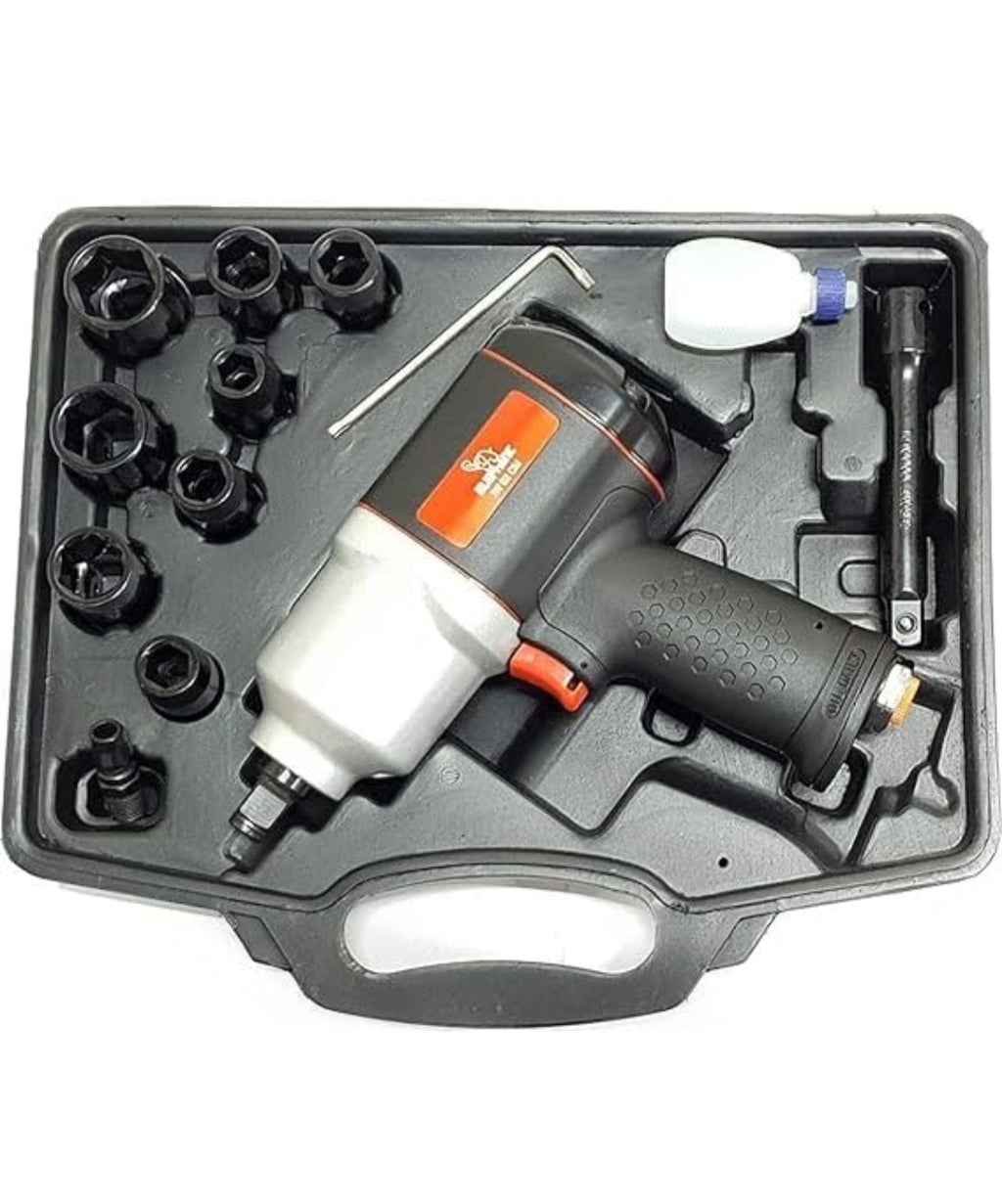 Elephant 1/2 inch , 8000 RPM Impact Wrench with 900 Torque, Including 8 Sockets ( IW-02CM)
