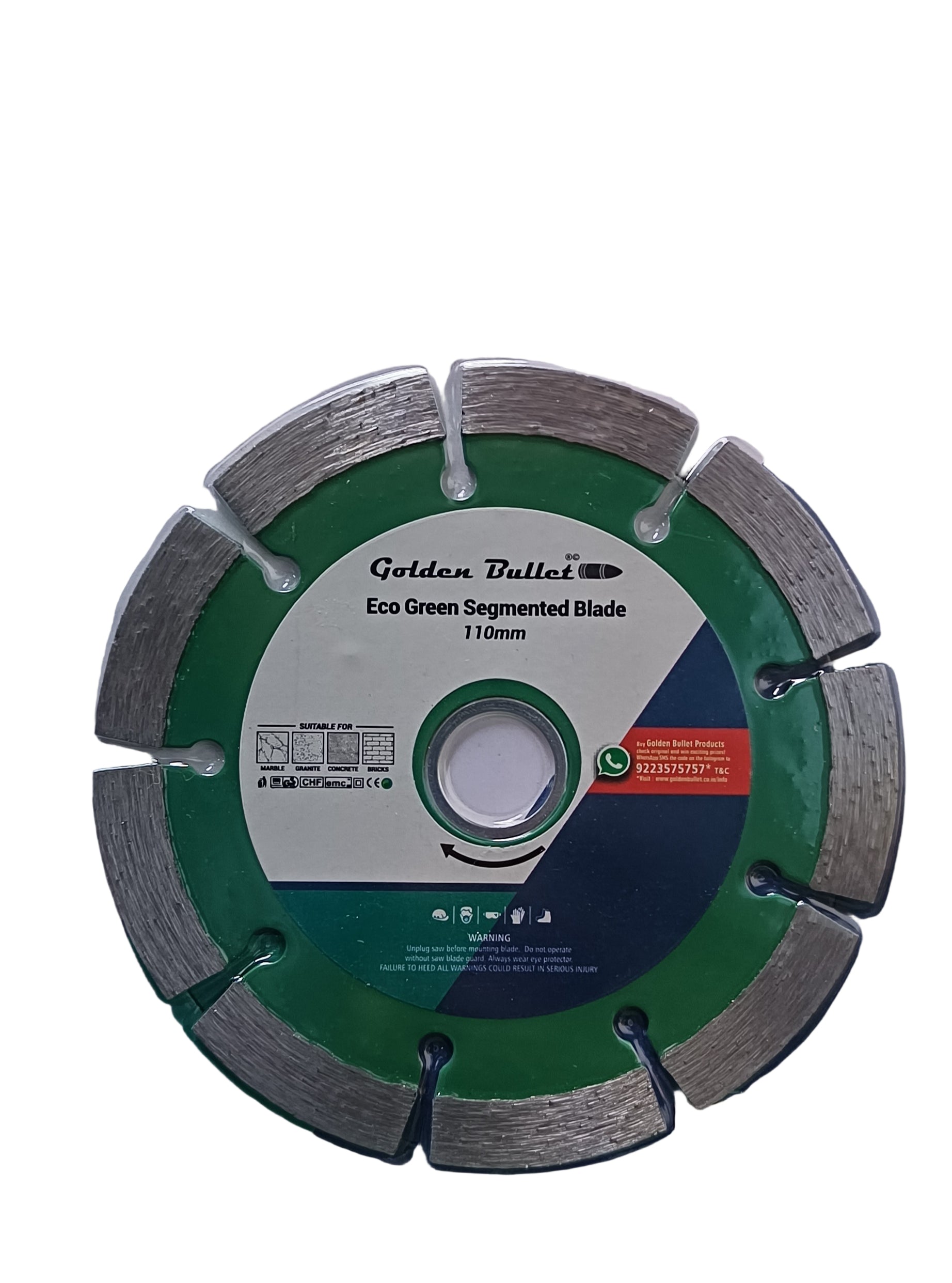 GOLDEN BULLET EGO GREEN SEGMENTED BLADE 110MM