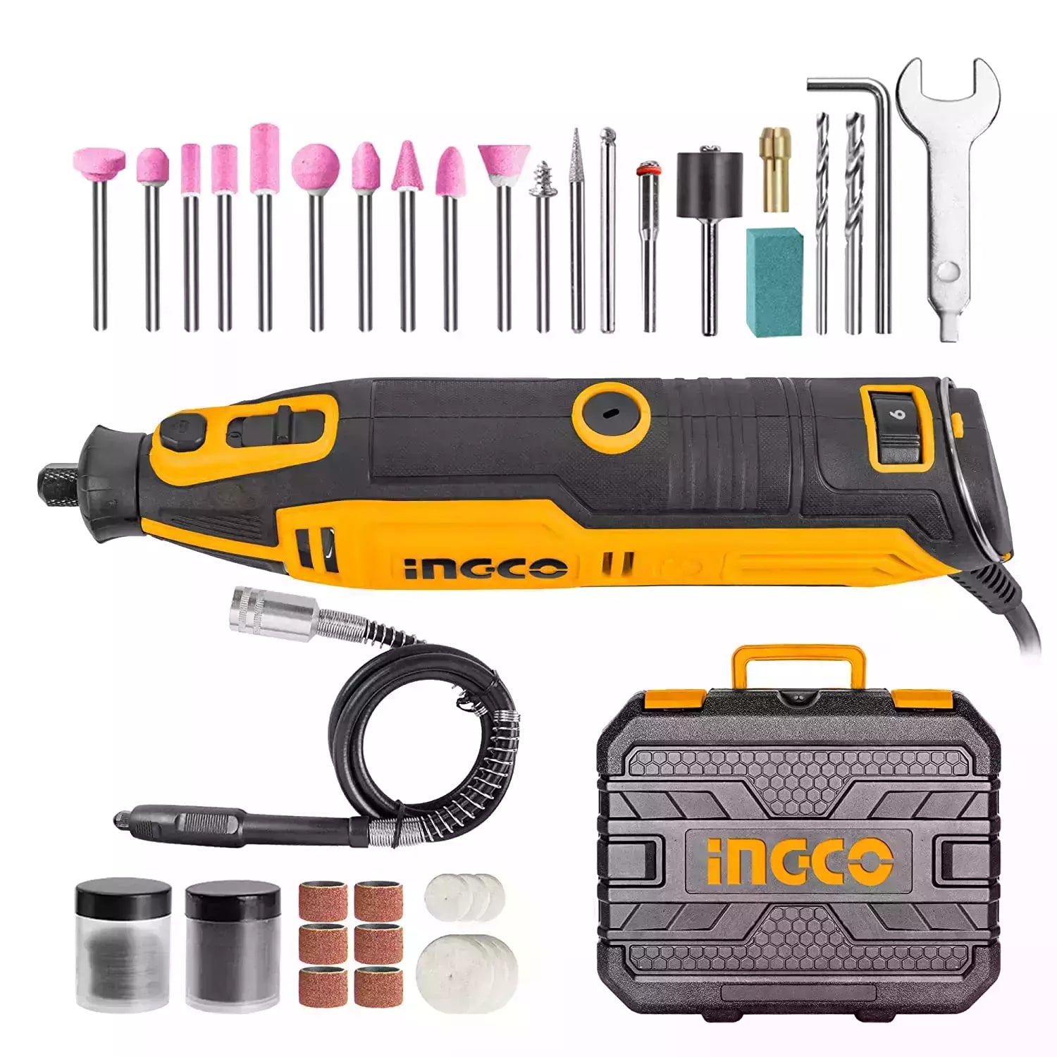 Ingco 130W Mini Die Grinder 109-in-1 Wood Carving Grinding Drill Tuner MG13328