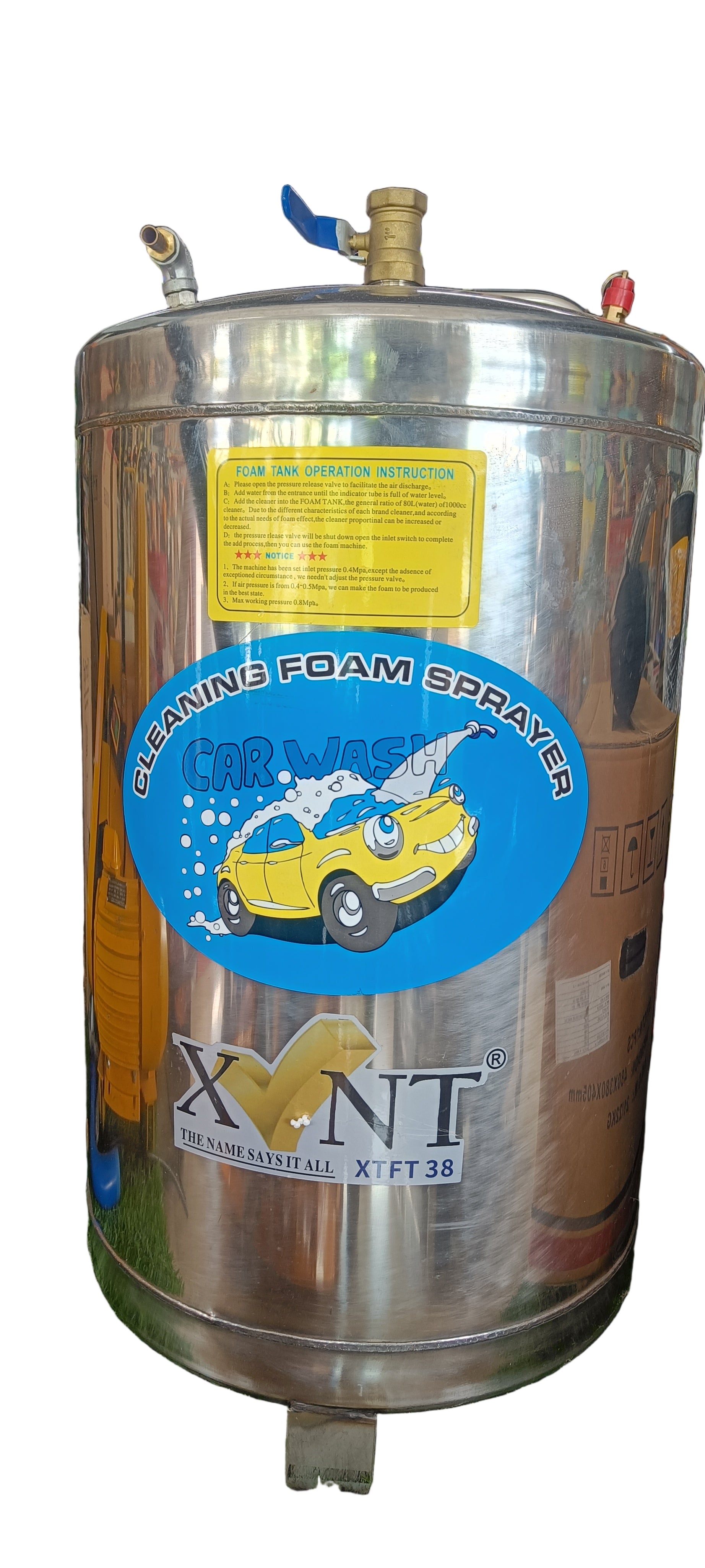 XLNT 80L Commercial Stainless Steel Car Washing Foam Tank (XTFT 38)