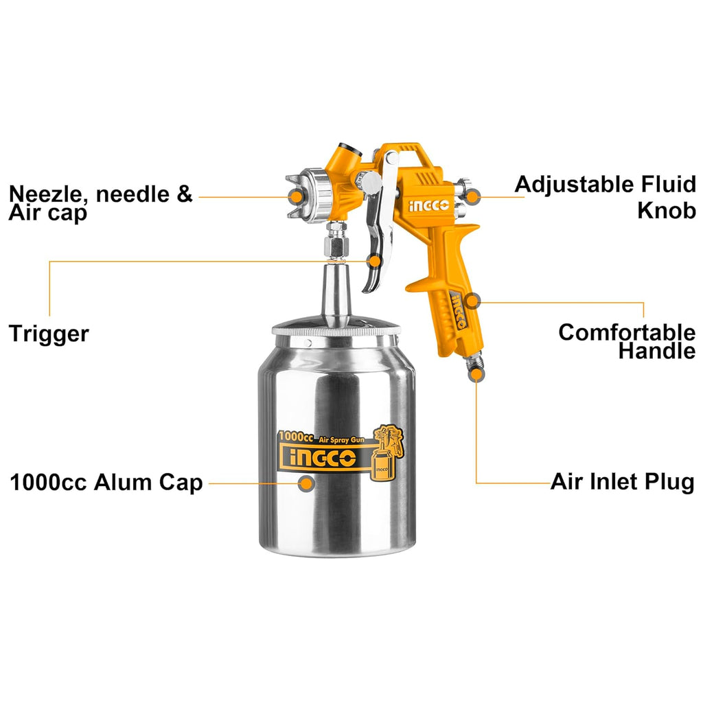 INGCO Air Spray Gun, 1000ml