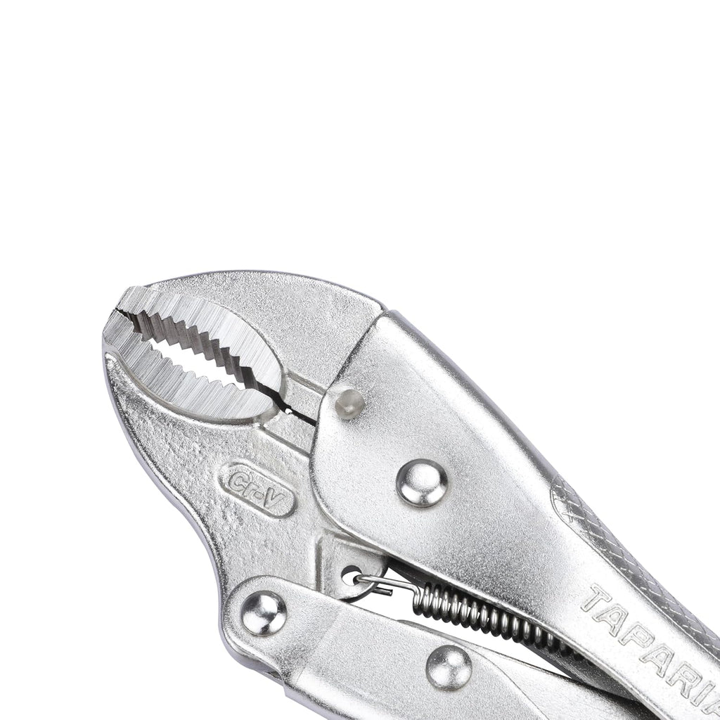 Taparia 1641-10 / 1641N-10 inch 250 mm Curved Jaw Locking Pliers mole Wrench Vise vice Grip, Silver