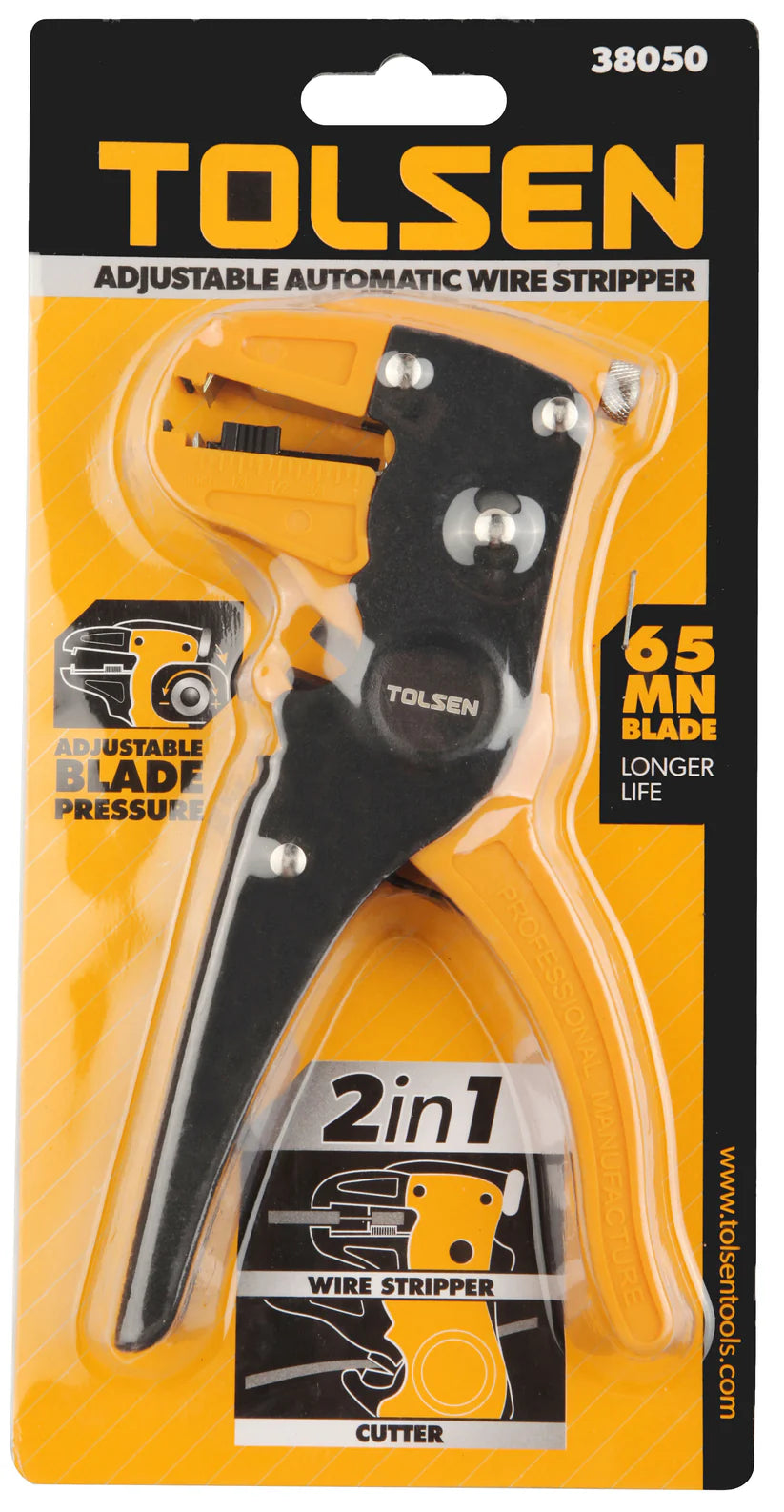 TOLSEN Heavy Duty Self Adjustable Automatic Cable Wire Stripper Cutter Pliers