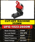 ULTRAFAST GOLD CUT OFF MACHINE UFG-1023 (2600W, 355MM)