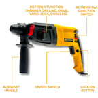 XLNT ELECTRIC ROTARY HAMMER 1500W, XTRH 110 (2-26)