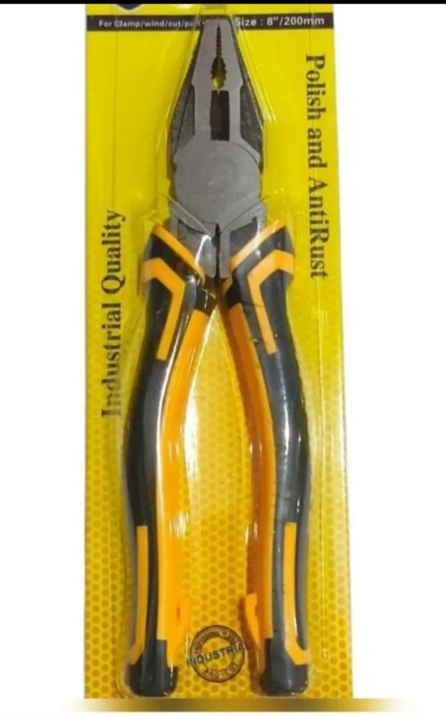 PLIER (PAKKAD) - Stainless Steel Sturdy Combination Plier 8-inch for Home & Professional Use and Electrical Work, Pliers for electrical work, Wire cutter and combination plier(Pack Of 1)