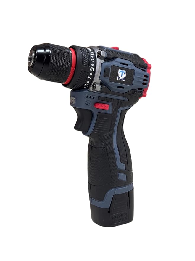 THOR 18V CORDLESS DRILL MACHINE Brushless Motor Heavy Duty | Dual Batteries | Metal Chuck 10Mm Keyless Chuck | 0-350/1150 RPM | 2 Speed - Torque 21+1NM